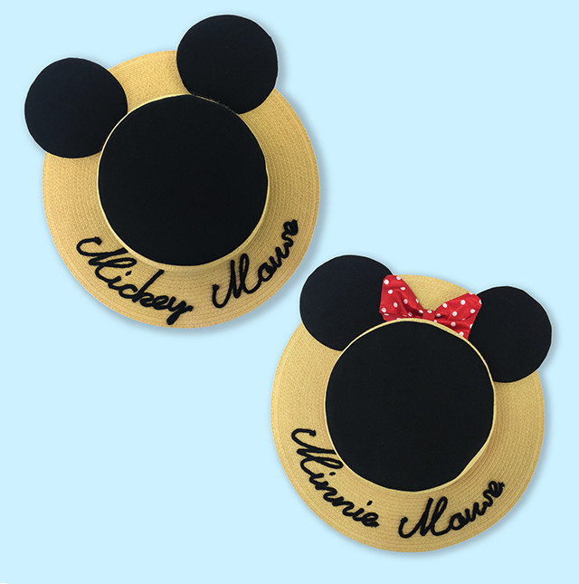 お日様を味方に!ミッキー&ミニーのストローハット