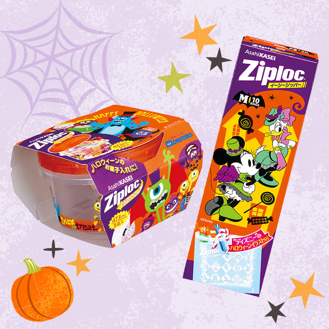 3COINS。3ズ★ディズニー。ハロウィンプリントジップロック 3COINS。3コインズ☆ディズニー。ハロウィンプリントジップロック