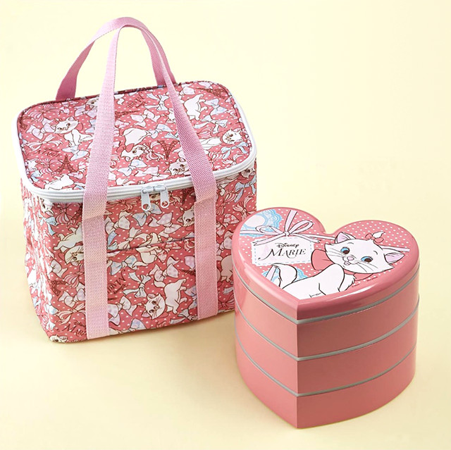 とにかくキュートなディズニーマリーのハート型重箱セット