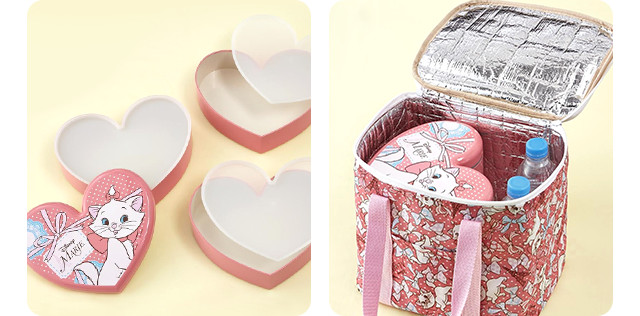 とにかくキュートなディズニーマリーのハート型重箱セット